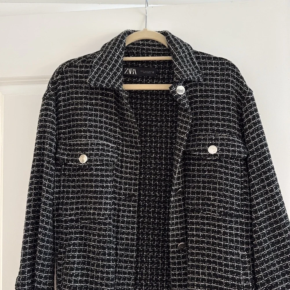 Zara Black and White Shacket - Picture 2 of 5